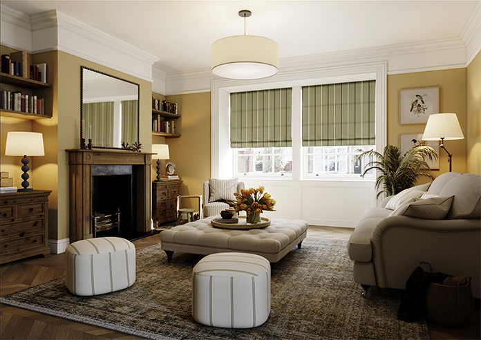 The British Stripe Co. Alfred, Derwent No.1 - Roman Blind - Image 6